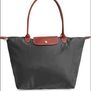 Longchamp Le Pliage Gray Large Tote